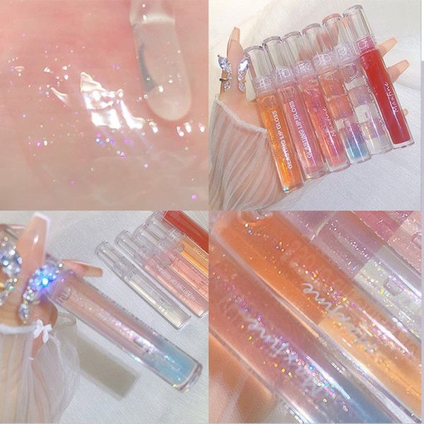 Mirror Water Lip Gloss Transparent Glass Lip Oil Waterproof Lasting Lip Glaze Korean Lips Cosmetics Makeup Tools Wholesale Discount