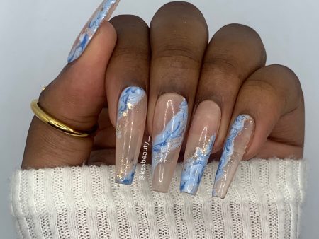 Agua Press On Nail Set Fashion