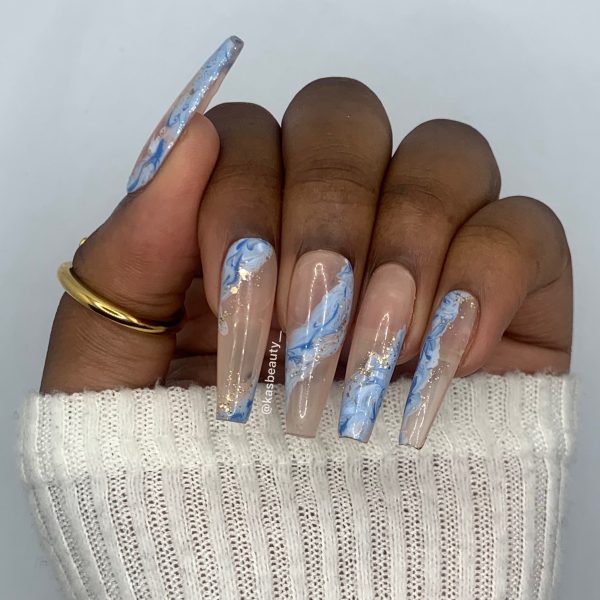 Agua Press On Nail Set Fashion