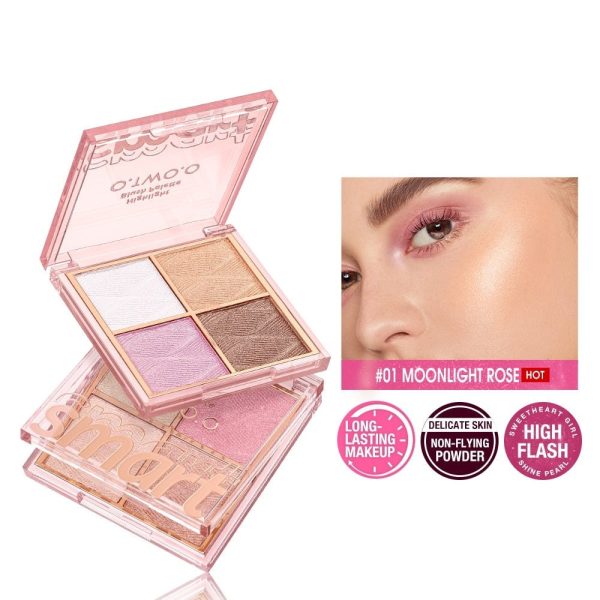 Highlighter Makeup Palette Waterproof Long Lasting Brilliant Lighten Skin Shimmer Contour Makeup Highlight for Face Body Online