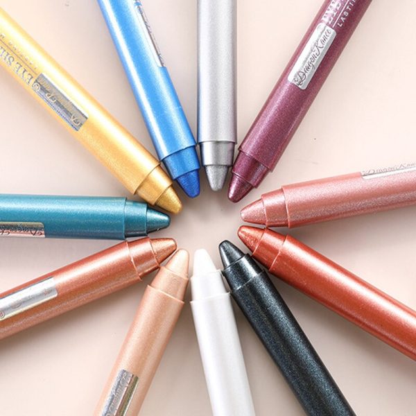 Pearlescent Eyeshadow Pencil Waterproof Long Lasting Glitter Highlighter Contouring Lying Eye Shadow Stick Eyes Makeup Cosmetic Online Hot Sale