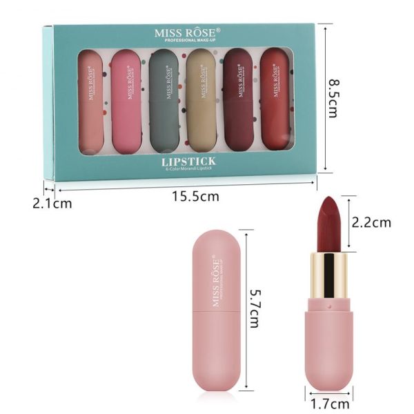 NEW 6 colors set Lipstick Matte Lipstick Waterproof Lip Makeup Lipstick Matte Long Lasting Moisturizing TSLM1 Online Hot Sale