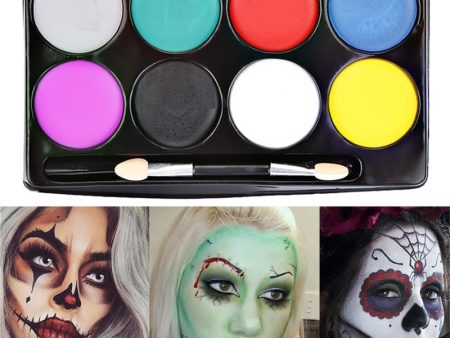 8 Colors Face Painting Oil Makeup Palette Halloween Party Waterproof Body Art Paint Oil Cosmetics Pigment Beauty Palette Fashion