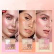 Highlighter Palette Contour Blush Powder 4 Colors Glitter Brighten Makeup Shimmer Illuminator Highlighter for Makeup on Sale