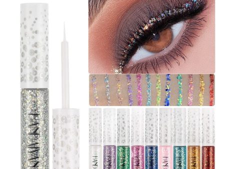 New 12 Colors Diamond Glitter Liquid Eyeliner Durable Waterproof Makeup Shimmer And Shine Eye Pencil Makeup Beauty Tools Supply