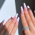 Fashion 24pcs French Nails For Women Simple Pink Ins Style Fake Nails Acrylic fake Full Tips False Press on nail 2022 new Online Hot Sale