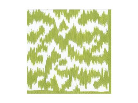 Modern Moire Green Beverage Napkins Hot on Sale