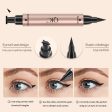 Winged Colored Eyeliner Stamp 2 in 1 Waterproof Liquid Eye Liner Pencil Red Blue Brown Eyeliner Long Lasting Makeup for Women For Sale