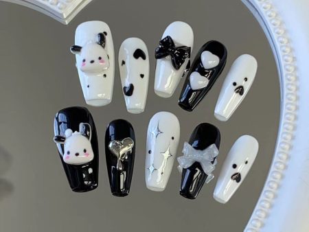 POCHACCO-TEN PIECES OF HANDCRAFTED PRESS ON NAIL For Sale