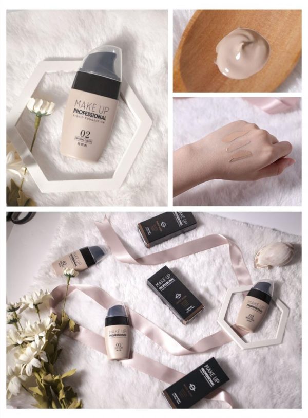 Professional Full Coverage Liquid Foundation Face Base Makeup Natural Color Concealer Whitening Britening Lasting Primer Makeup Sale