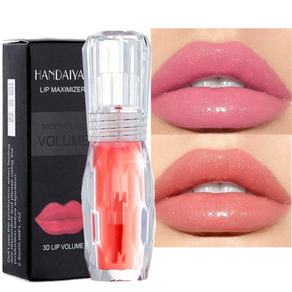 Oklulu Glossy Lip Plumper Glitter Sexy Lips Clear Liquid Lipstick Moisturizer Shimmer Nude Crystal Bigger Fashion Makeup Lipgloss Online Sale