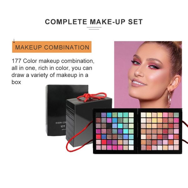 Oklulu Makeup 177 Color Eye Shadow Palette Layers Concealer Lipstick Powder Blush Cosmetics Set Matte Eyeshadow Palette With Brush Online now