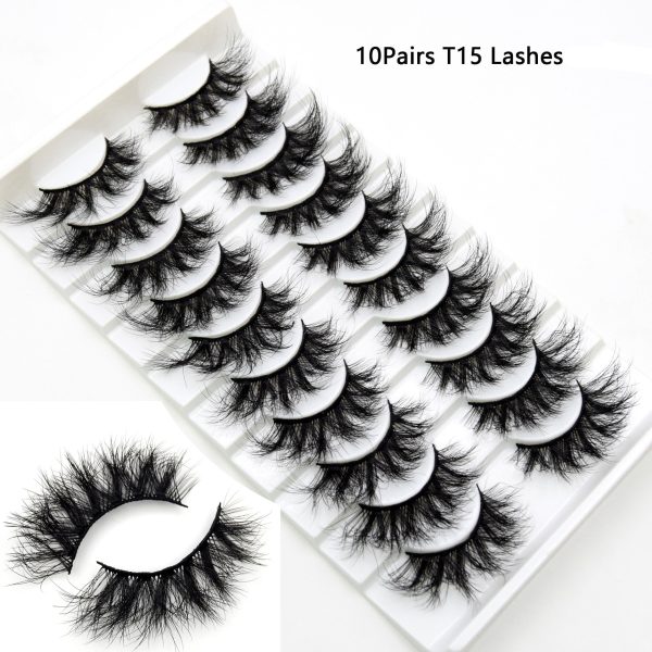 Yeknu 3 5 10pairs Faux Mink Eyelashes Thick Long False Eyelash Dramatic 3D Fake Eyelashes Makeup Lashes Wholesale Fluffy Lash Online Hot Sale