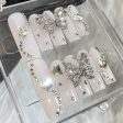 Handmade Luxury 3XL Full Cover False Nail Tips Glittery Rhinestone Press On Nails Y2K Reusable XXL XL Long Fake Nail With Glue Discount