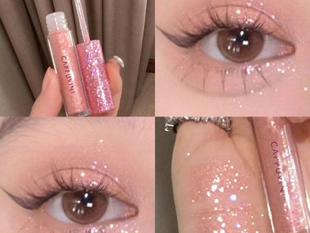 Glass Peach Bright Eye Shadow Stick Shimmer Glitter Highlight Liquid Eye Liner Sequins Lying Silkworm Shiny Eyes Korean Makeup Online Hot Sale