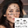 Halloween Face Temporary Tattoo Sticker Festival Party Body Makeup Stickers moon spider scar fake tattoo for woman men girls boy Discount