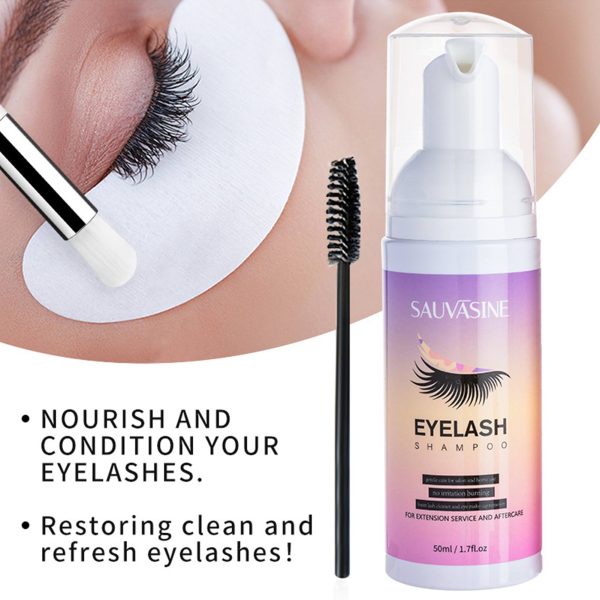 Lash Shampoo Eyelid Foaming Shampoo Gentle Foaming Lotion For Eyelash Extension Sulfate-Free Makeup Remover Suitable For Home Ca For Discount