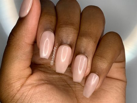 Natural Shimmer Pink Press On Nail Set Fashion