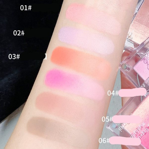 Gradient Blush Palette Soft Smooth Tint High Pigment Face Pink Shining Shadow Blusher Makeup Matte Cheek Contour Blush Powder Online Hot Sale