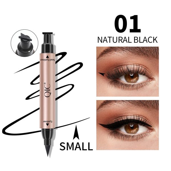 Winged Colored Eyeliner Stamp 2 in 1 Waterproof Liquid Eye Liner Pencil Red Blue Brown Eyeliner Long Lasting Makeup for Women For Sale