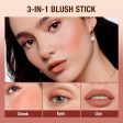 Lipstick Blush Stick 3-in-1 Eyes Cheek and Lip Tint Buildable Waterproof Lightweight Cream Multi Stick Makeup for Women Discount