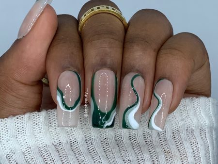 Green Panther Press On Nail Set Hot on Sale