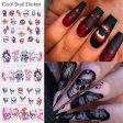 Beyprern Halloween 12Pcs Skull Nail Art Stickers Joker Decal Sliders For Nails Water Tattoo Halloween Decoration Accessories Manicure TRBN1849-1860 on Sale