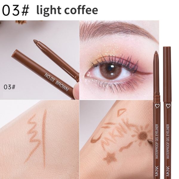 Waterproof Eyeliner Gel Pencil Red Brown Lying Silkworm Pen Soft Easy Wear High Pigment Matte Eyeliner Lasting Shiny Eyes Makeup Online Sale