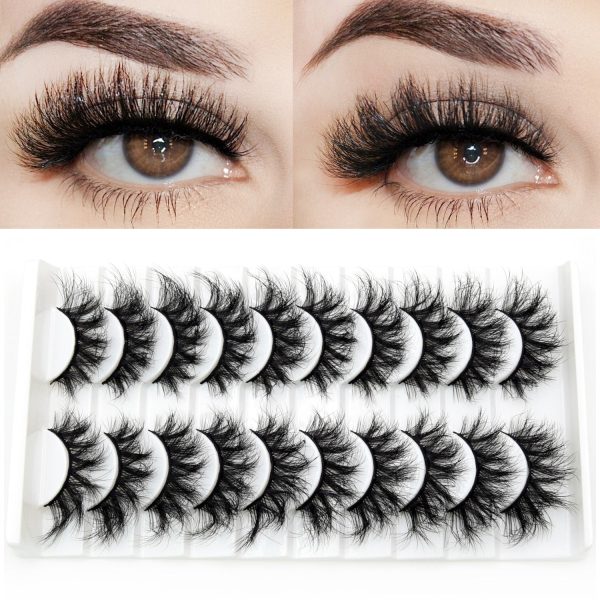 Yeknu 3 5 10pairs Faux Mink Eyelashes Thick Long False Eyelash Dramatic 3D Fake Eyelashes Makeup Lashes Wholesale Fluffy Lash Online Hot Sale