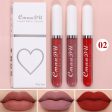 Waterproof Lip Gloss Velvet Matte Long-lasting Moisturizing Non-Fade Velvet Lipstick Lip Tint Women Cosmetics Makeup 3 Color set Online Sale