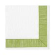 Ribbon Border Green Luncheon Napkin Discount