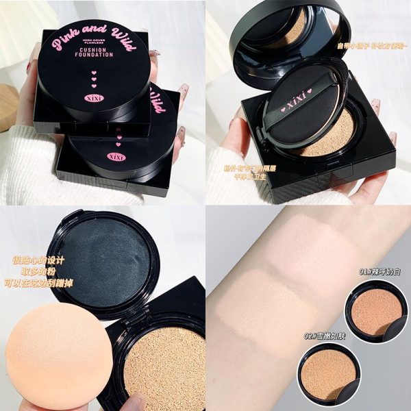 Hydrating High Cover Cushion Foundation Long Lasting Oil-control Waterproof Natural Matte Facial Makeup Brighten Skin BB Cream For Cheap