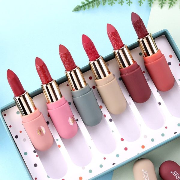 NEW 6 colors set Lipstick Matte Lipstick Waterproof Lip Makeup Lipstick Matte Long Lasting Moisturizing TSLM1 Online Hot Sale