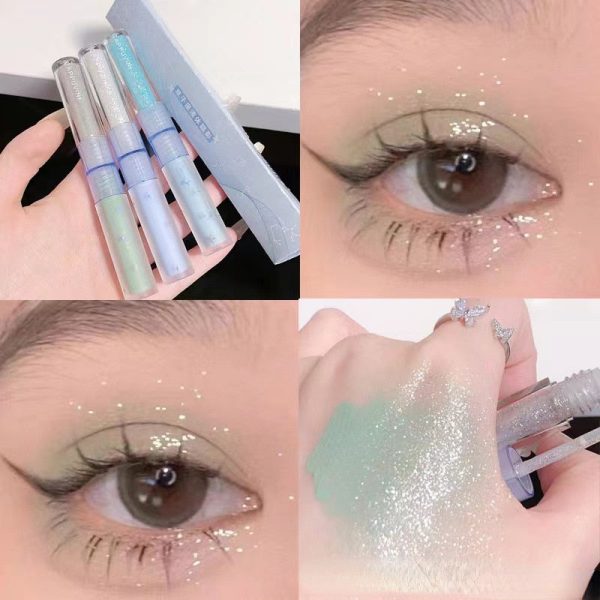 Gemini Series Shimmer Liquid Eyeshadow Glitter Diamond Eye Shadow Shiny Eyes Double Head Comestic Tools  Korean Makeup Wholesale For Cheap