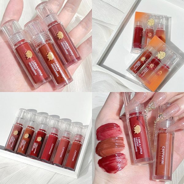 Pink Clear Mirror Water Lip Gloss Lip Glaze Transparent Waterproof Glossy Liquid Lipstick Red Lip Tint Makeup Korean Wholesale Discount