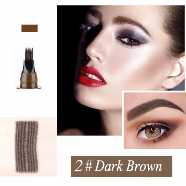 Four-Color Microblading Tattoo Eyebrow Pen Four-Flaw Waterproof Eyebrow Pencil Natural Makeup TSLM1 Online