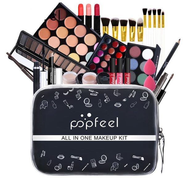 OKLULU  All In One Makeup Kit(Eyeshadow, LiGloss,Lipstick,Brushes,Eyebrow,Concealer)Beauty Cosmetic Bag For Cheap