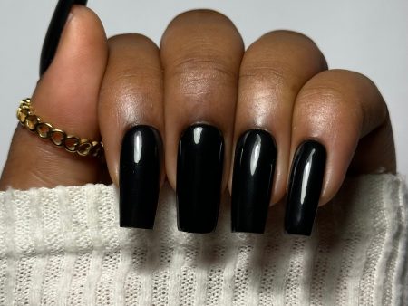 Blacked Out Press On Nail Set For Sale