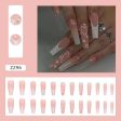 Pink Halo Tower Drill European And American Long T Fake Nails Set Press On Nails With Press Glue Full Cover Acrylic Nail Tips Online