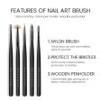 Oklulu Nail Brush Kit Manicure Brush Acrylic Liquid Powder Carving Ultra-thin Line Drawing Pen UV Gel Nail Brush Makeup Tools Hot on Sale