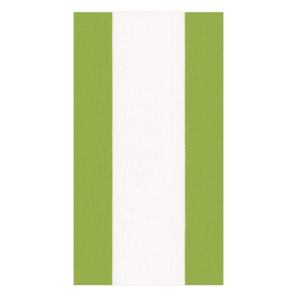 Bandol Stripe Moss Green Guest Towels For Sale