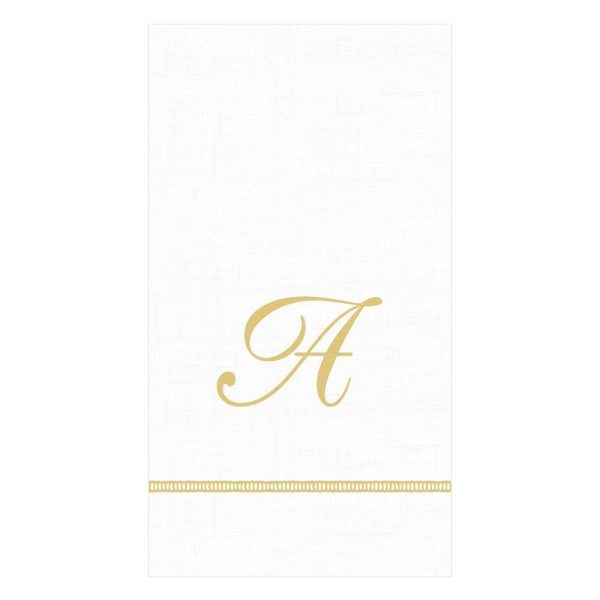 Hemstitch Script Guest Towels Supply