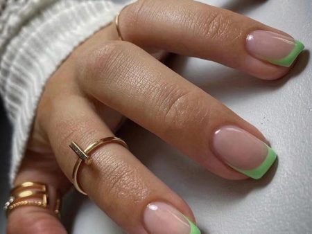 GREEN FRENCH TIP For Discount