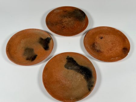 Lee Onstott micaceous bread plates, set of 4 on Sale