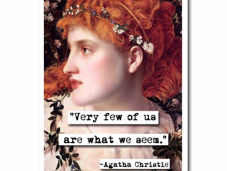 Agatha Christie What We Seem Quote Blank Greeting Card Online Hot Sale