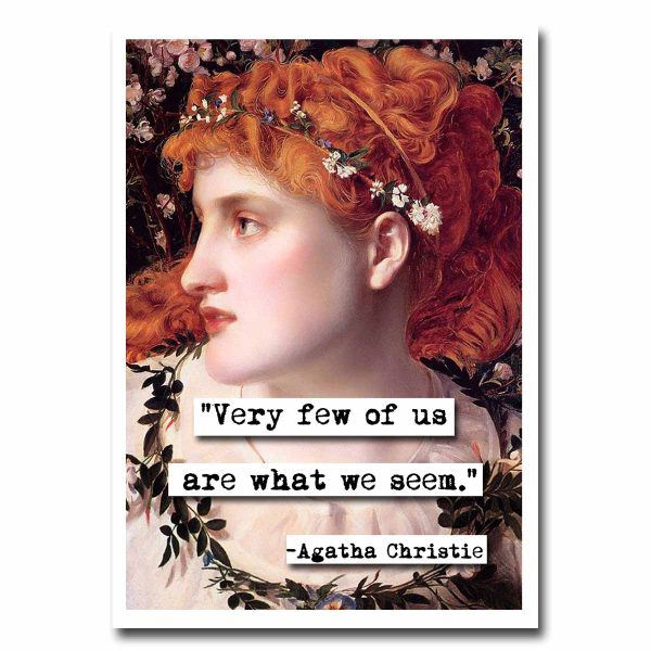 Agatha Christie What We Seem Quote Blank Greeting Card Online Hot Sale