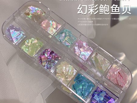 Nail Art Aurora Shell Flakes Abalone Nails Charms 3D Irregular Slice Shell Stone Sequins Nail Art Decoration Manicure Accessory on Sale