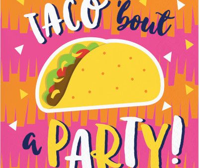 Fiesta Fun Taco Beverage Napkins on Sale