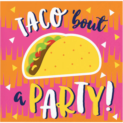 Fiesta Fun Taco Beverage Napkins on Sale