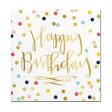 Happy Birthday Dots Beverage Napkin For Sale